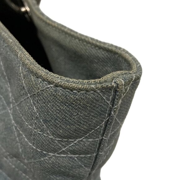 Auth DIOR/ChristianDior Lady Dior Light Blue Denim Tote Bag - Picture 14 of 16
